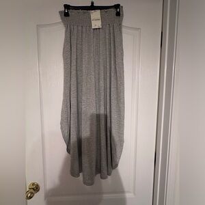 Gray maxi skirt, size small, side slits. NWT